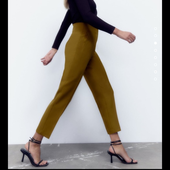 NWT Zara High Waisted Pants - Oil - Picture 5 of 8